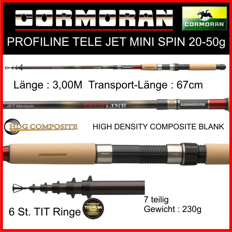 CORMORAN-PROFILINE-TELE-SPIN-SPINN-RUTE-N-SERIE-SPINN-RUTE-NACH-WAHL