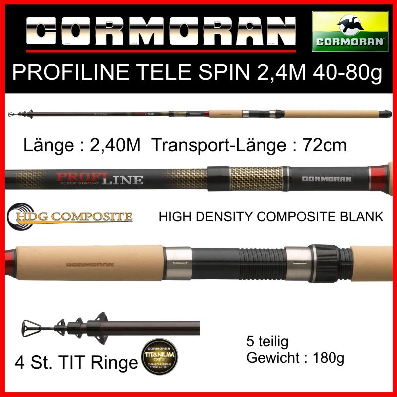 CORMORAN-PROFILINE-TELE-SPIN-SPINN-RUTE-N-SERIE-SPINN-RUTE-NACH-WAHL