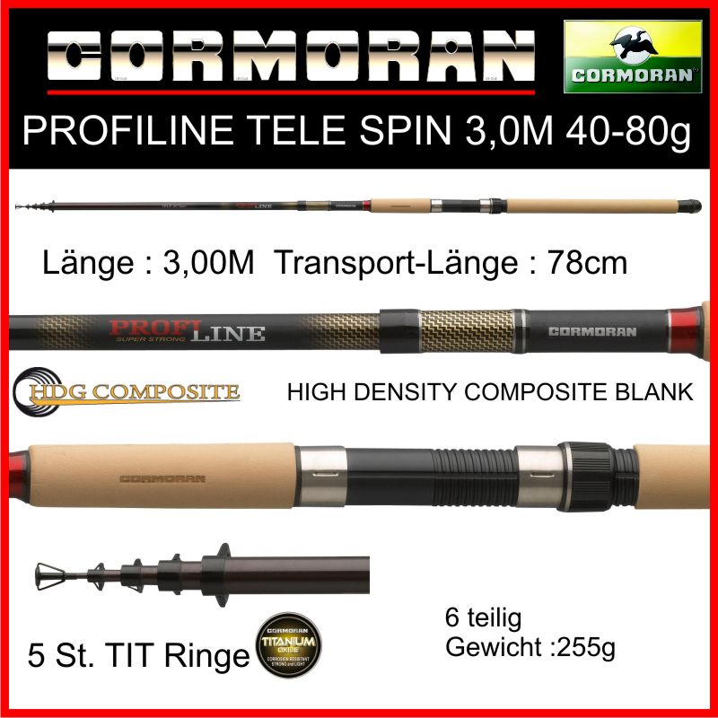 CORMORAN-PROFILINE-TELE-SPIN-SPINN-RUTE-N-SERIE-SPINN-RUTE-NACH-WAHL