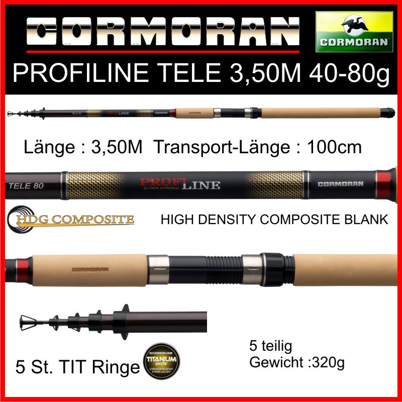 CORMORAN-PROFILINE-TELE-SPIN-SPINN-RUTE-N-SERIE-SPINN-RUTE-NACH-WAHL