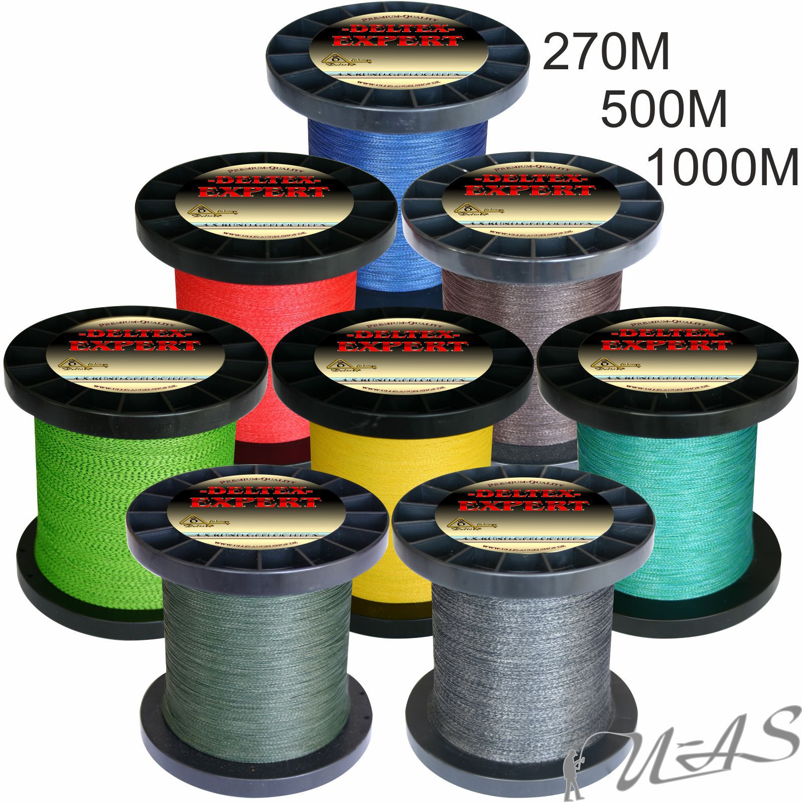 DELTEX GRIZZLY Rot 0.14mm 18,10kg 1000M PE JAPAN 8 fach Geflochtene Angelschnur