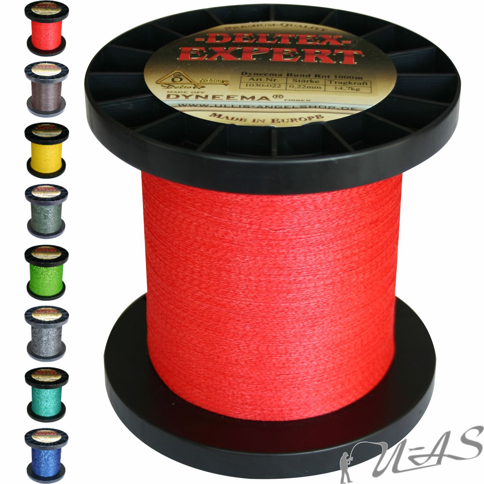 Deltex Expert Rot 1000M 4 Fach Rund Geflochtene Angelschnur Dyneema Pe