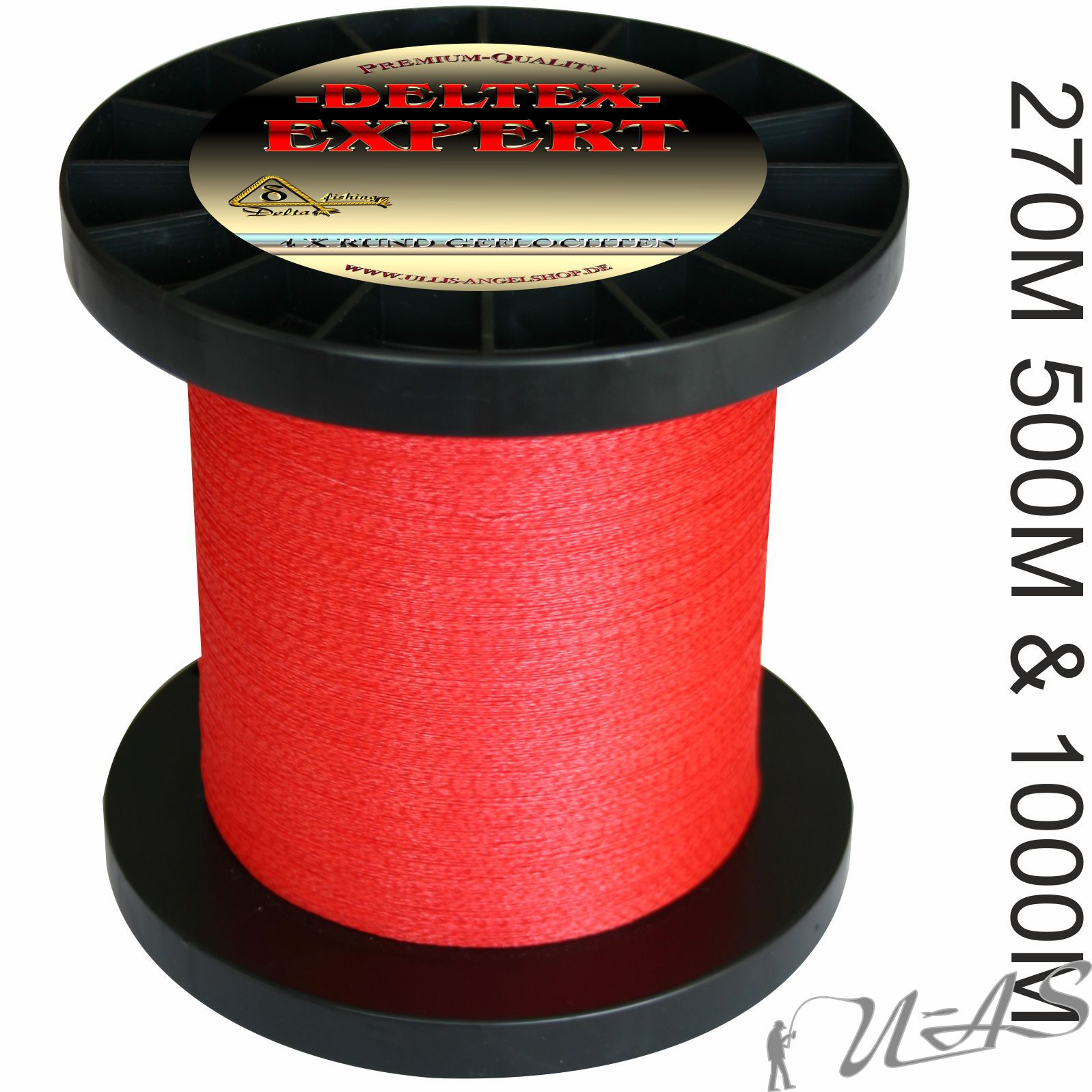 Deltex Expert Dunkel Blau 270M 4 X Rund Geflochtene Angelschnur Dyneema Pe Sha