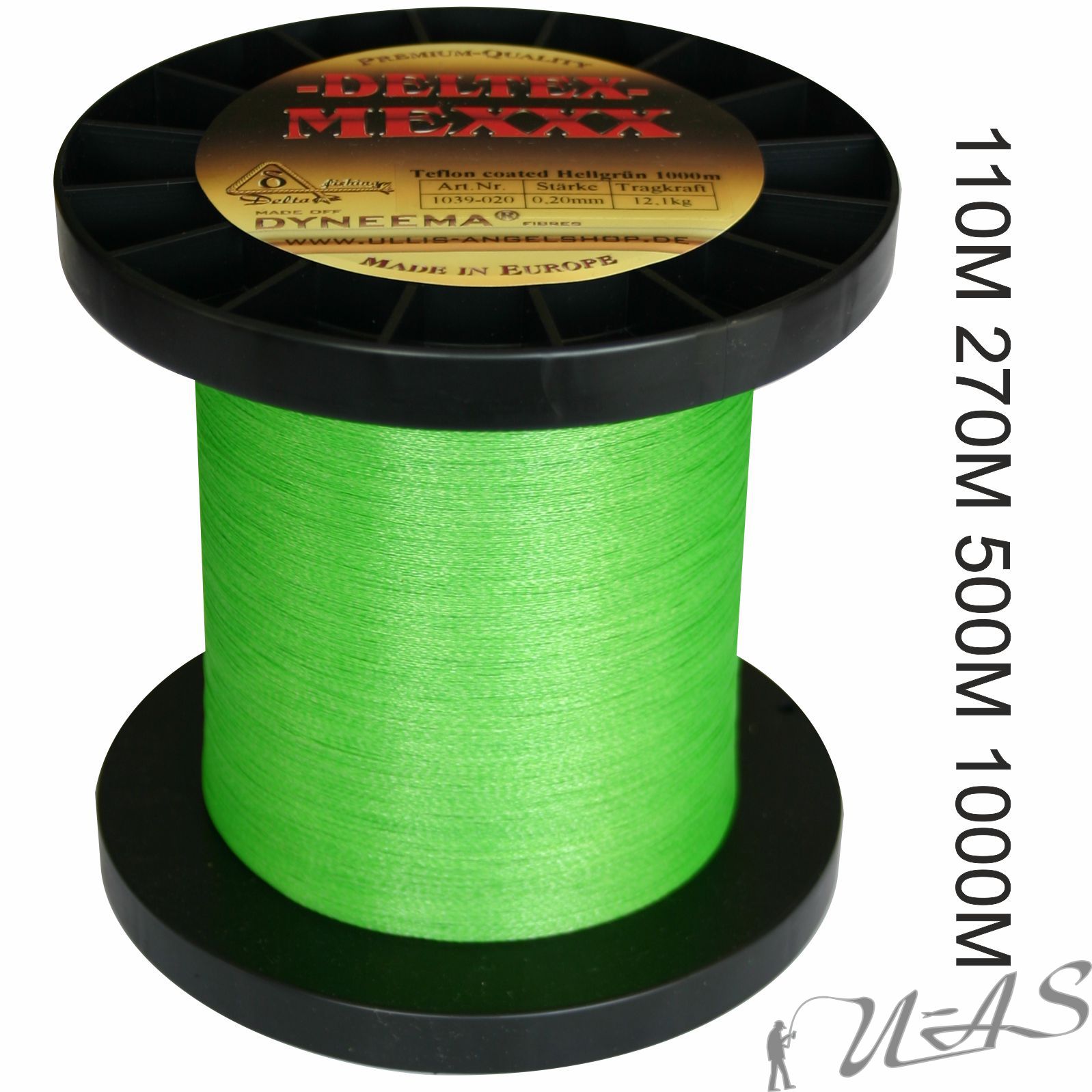 Deltex Mexxx HeLL Grn 110 270 500 & 1000M Dyneema Angelschnur Teflon  Coated Kva | eBay.de