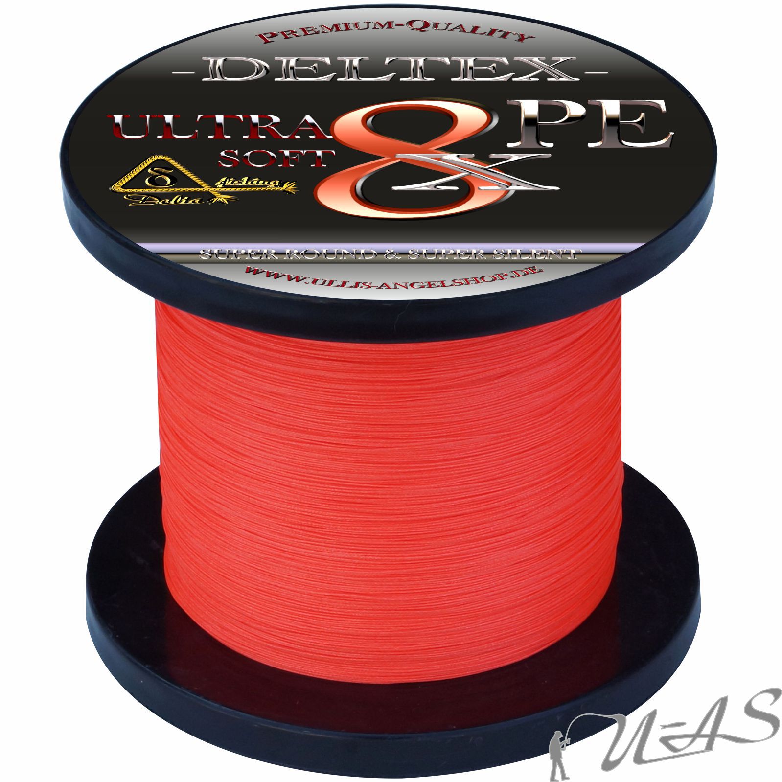 Deltex Basic Hunter Grau 270M & 1000M 4 Fach Rund Geflochtene Angelschnur Kva 