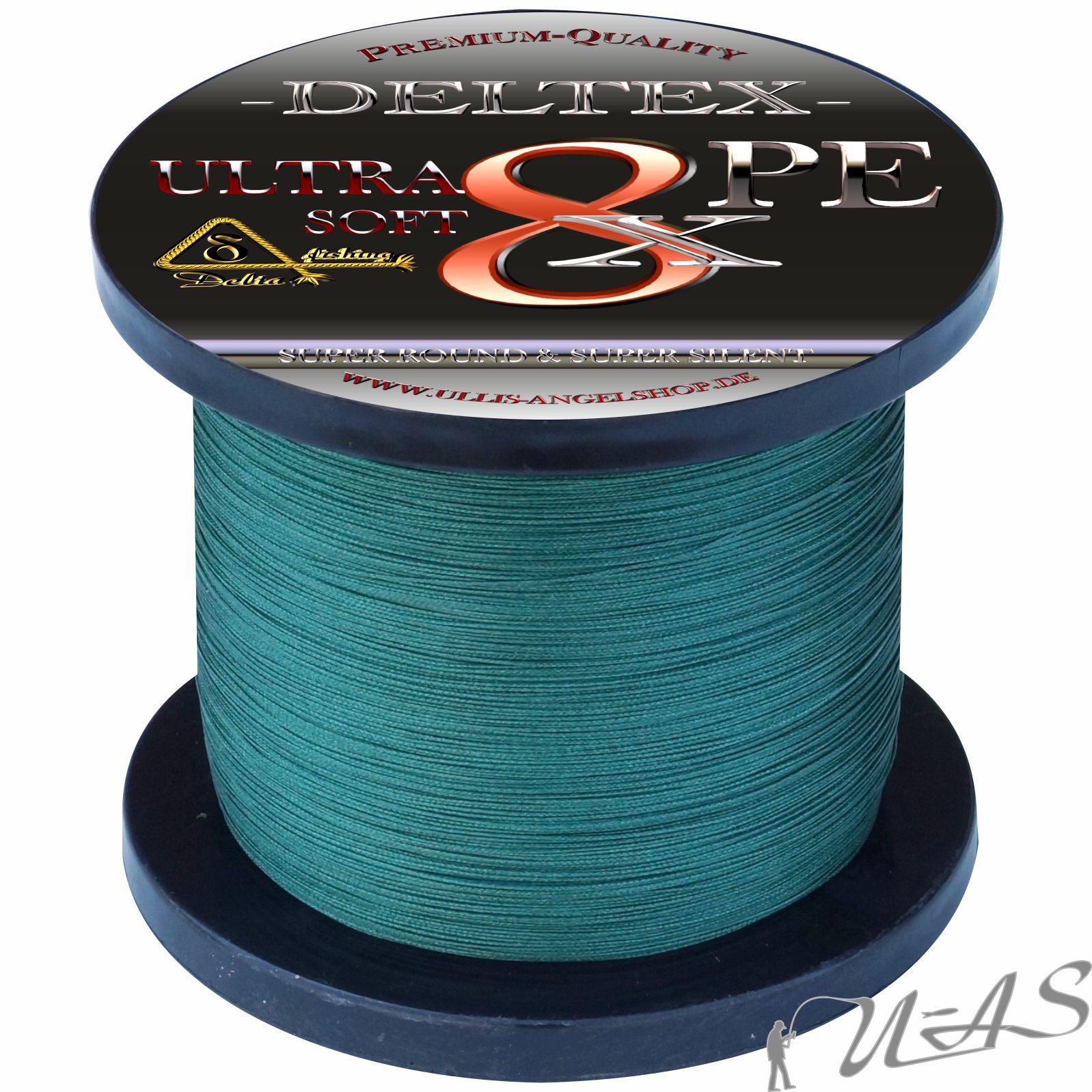 DELTEX Titan Ultra Grau 0.30mm 26.20kg 300M 4 fach Rund Geflochtene Angelschnur 