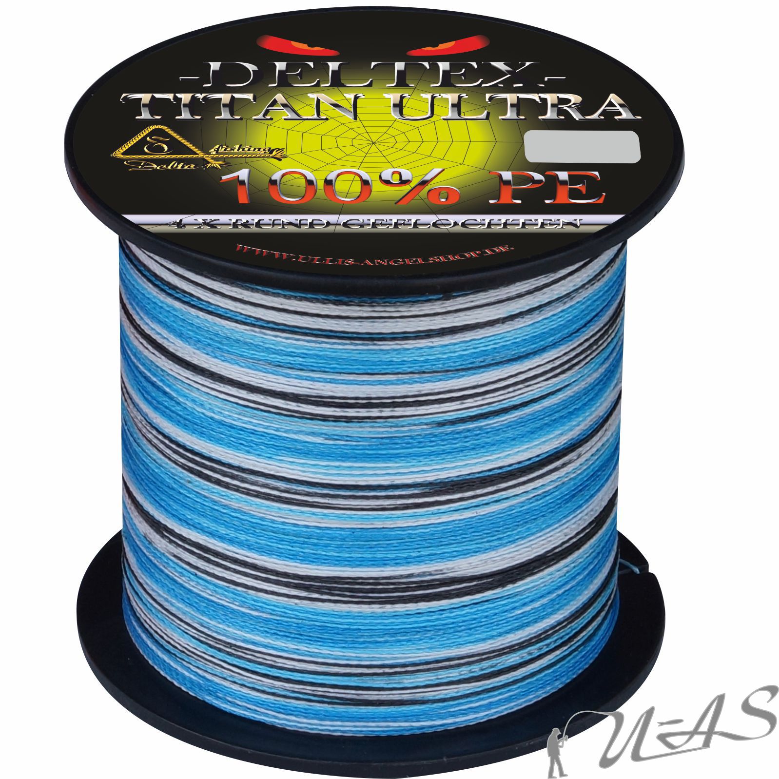 Angelrolle Mit Geflochtener Schnur Dynasty Premium Geflochtene Angelschnur   1000m, Typ 015 (0,15mm), 22kg Tragkraft, Grn