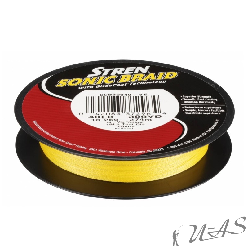 Stren Sonic Hi-Vis Hi Tech Geflochtene Angelschnur 0,18 17,6Kg 0,09EUR/M  Ava | eBay.de