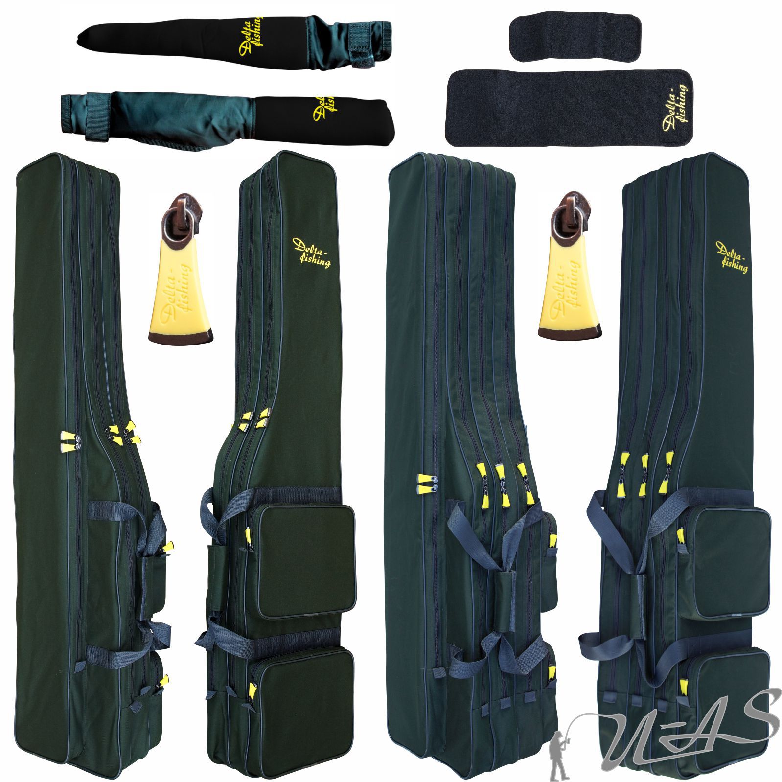 Delta Fishing Rutentasche 4 Fach 125 CM Futteral Rutenfutteral Angeltasche Rba