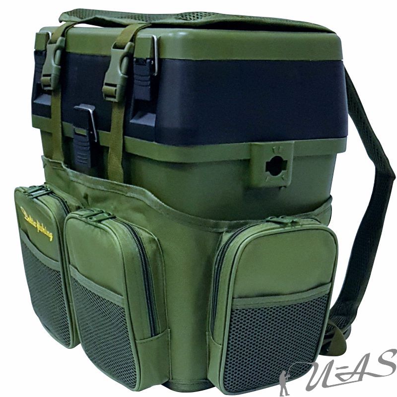 DELTA FISHING Top Sitz Box Rucksack Tackel Box Angel Koffer Sitzkiepe