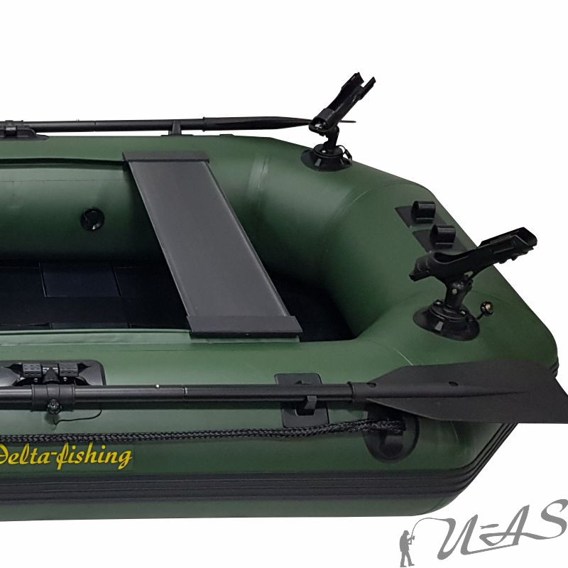 DELTA FISHING Schlauchboot Green Hunter 210x132cm LUXUS Ausstattung & 0,9mm PVC 