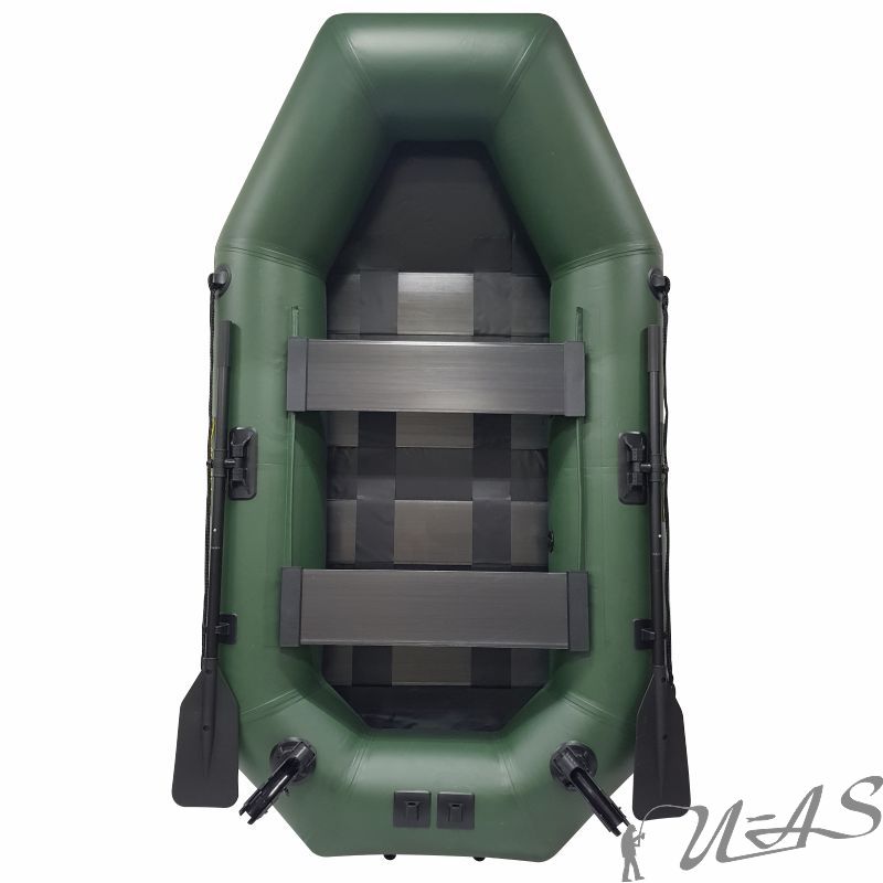 DELTA FISHING Schlauchboot Green Hunter 210x132cm LUXUS Ausstattung & 0,9mm PVC 