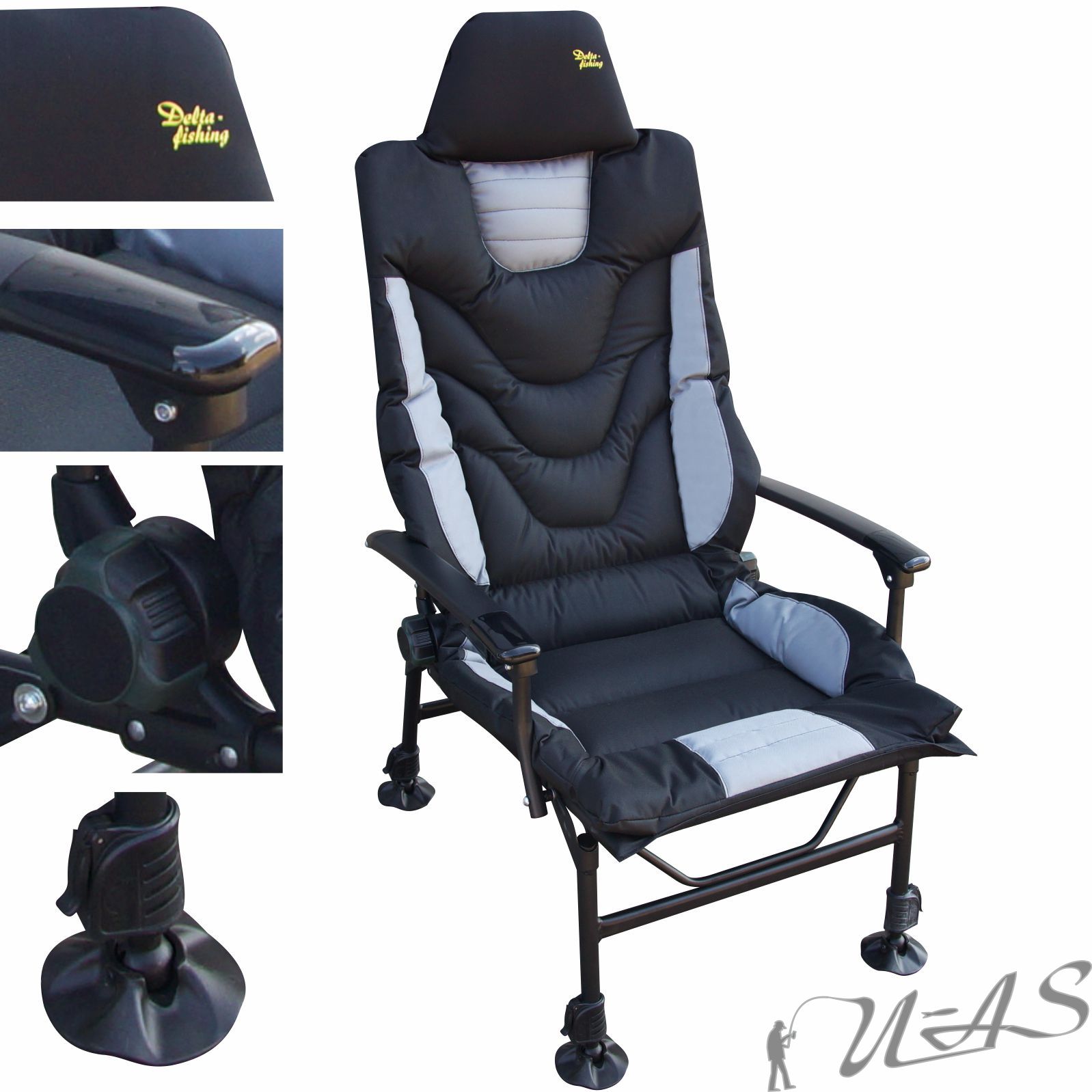 Delta Fishing Luxus 6 /& 8 Bein Karpfenliege Angelstuhl Transport Tasche Rba