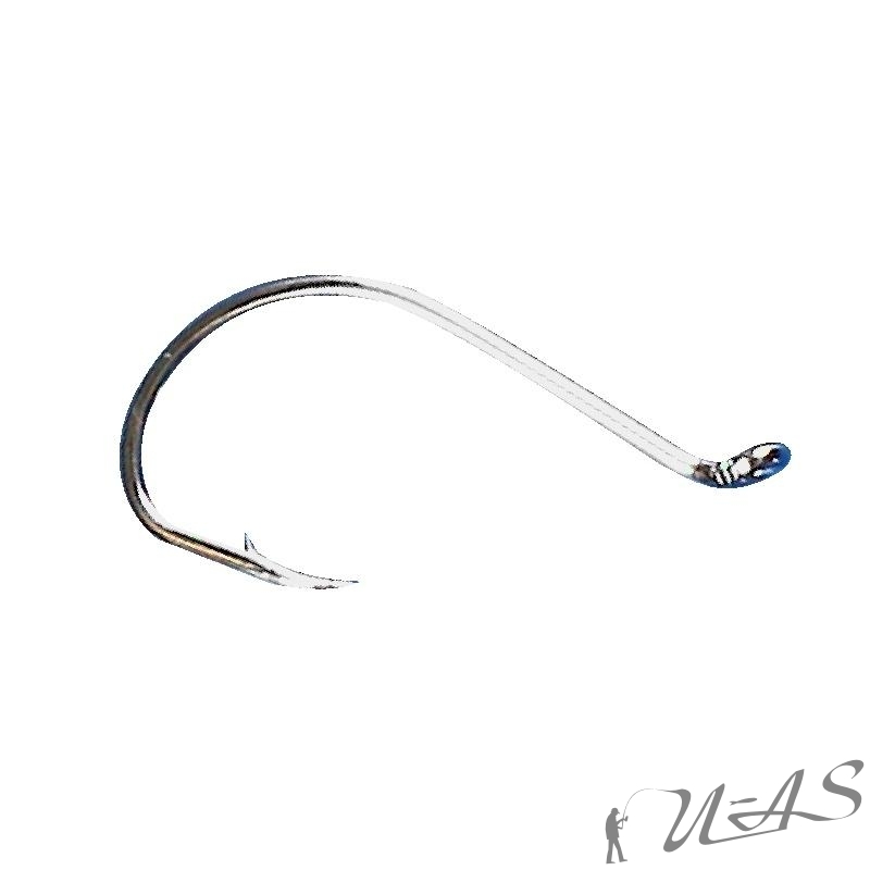 Wurm Haken Aal Haken Nickel Angel Haken mit Öhr Gr.2//0 A10St Sha