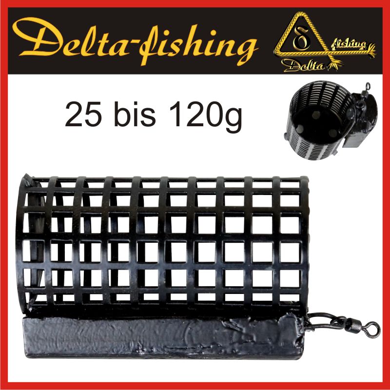 50g X 10St.Orca Futterkörbe/Rund Mit Boden Und Öse+ Wirbel, Ohne Blei